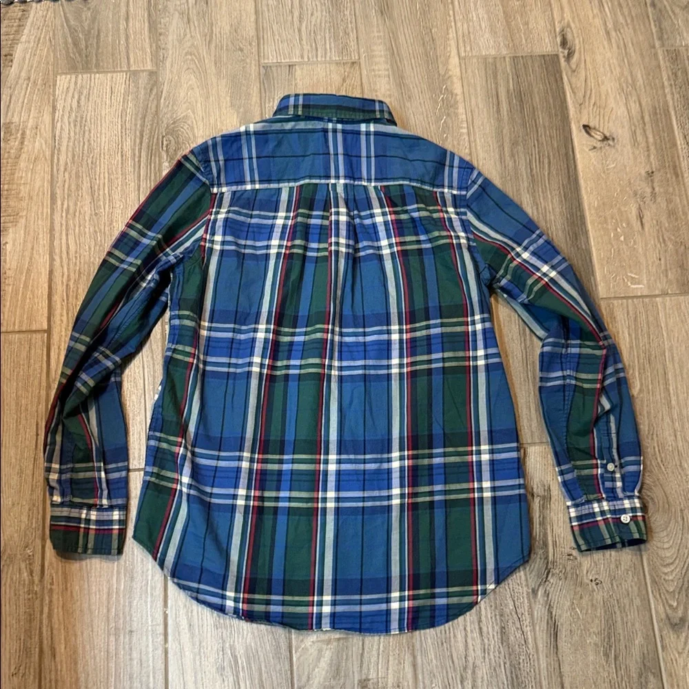 Polo Ralph Lauren BIG Boys Plaid‎ Poplin Long Sleeve Button Down Shirt 18-20 XL